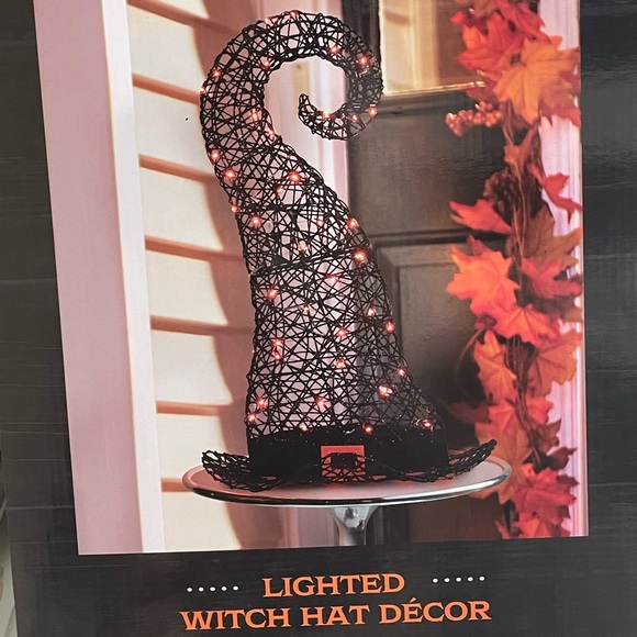 Jack O’Lantern Lane LED Halloween Lighted Witch Hat Indoor Outdoor Figurine NWT - Picture 11 of 11